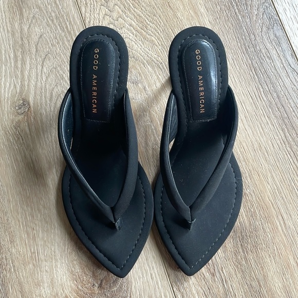 Good American black neoprene clear wedge thong 7 - Picture 3 of 6